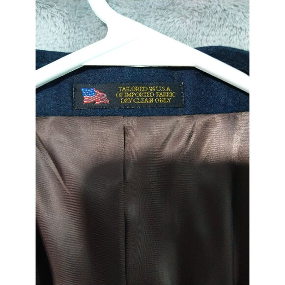 Williams and Kent Blazer Mens 46R Blue Plaid Two Button Wool Sport Coat Jacket - Picture 7 of 10